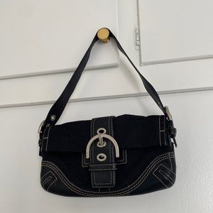 Coach Black Monogram Handbag